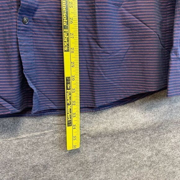 NWT GOODTHREADS Button Down Shirt Men’s XL Blue Red Stripe Poplin Slim Fit Work - Picture 8 of 14